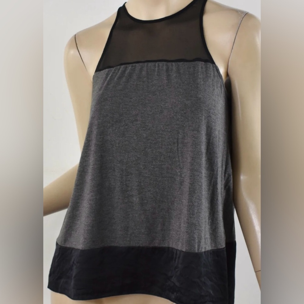 Elizabeth & James Silk & Rayon High Low Sleeveless Top